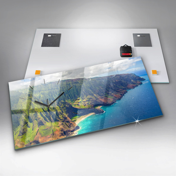 Reloj de cristal horizontal Mar hawaiano