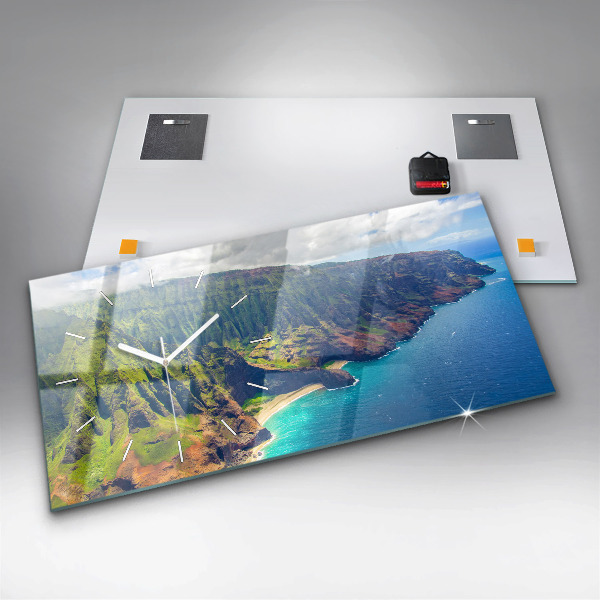 Reloj de cristal horizontal Mar hawaiano