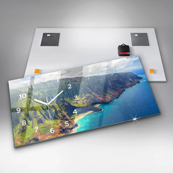 Reloj de cristal horizontal Mar hawaiano