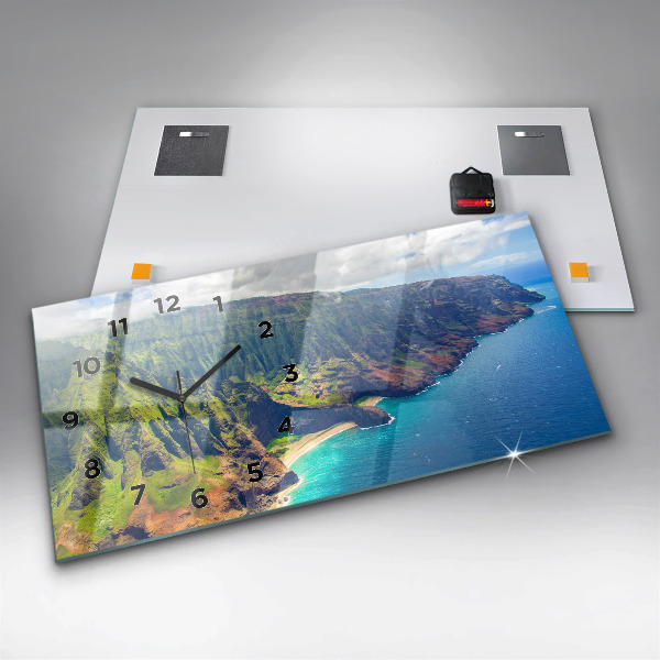 Reloj de cristal horizontal Mar hawaiano