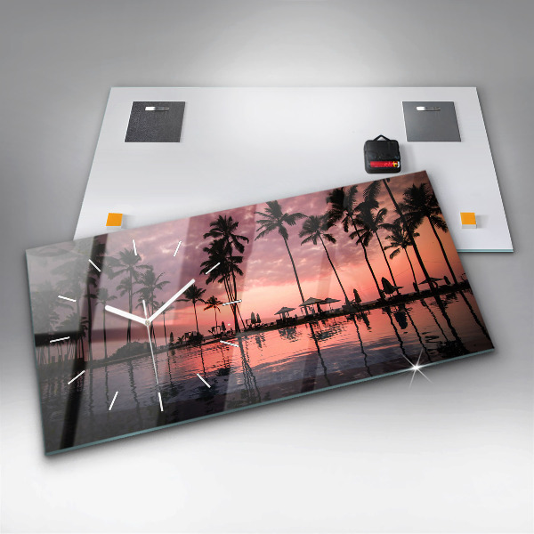 Reloj horizontal Palmeras en Hawai