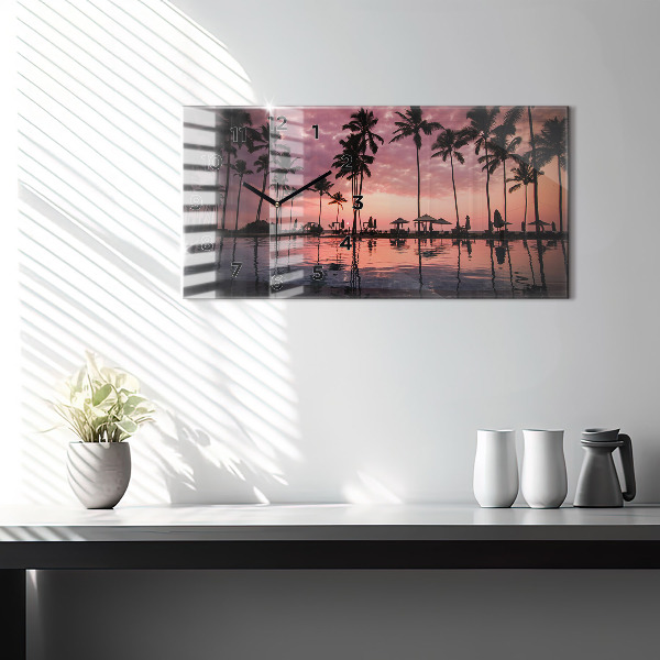 Reloj horizontal Palmeras en Hawai
