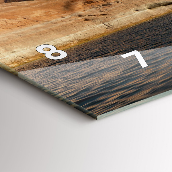 Reloj de cristal horizontal Persona sobre esquís acuáticos