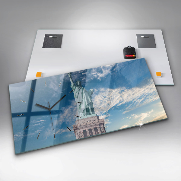 Reloj de cristal horizontal Estatua de la Libertad Nueva York