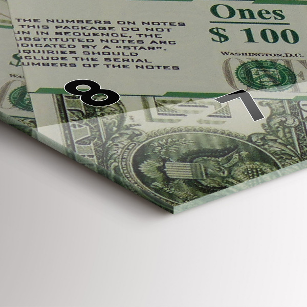 Reloj horizontal 1 dólar estadounidense