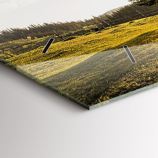 Reloj de cristal horizontal Árbol en una colina