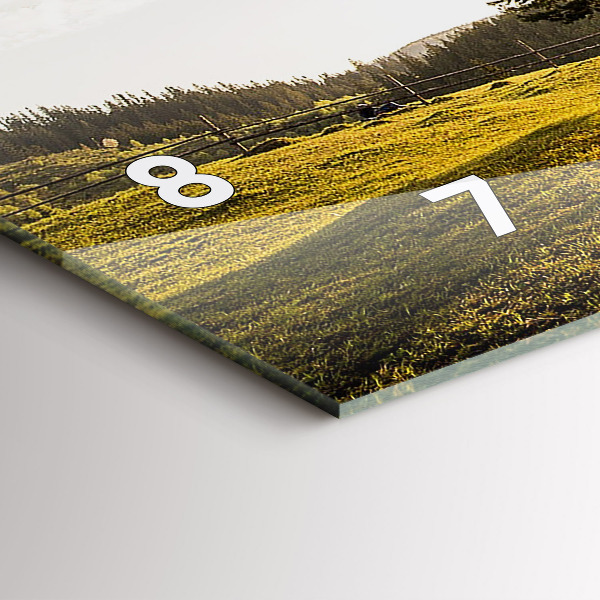 Reloj de cristal horizontal Árbol en una colina