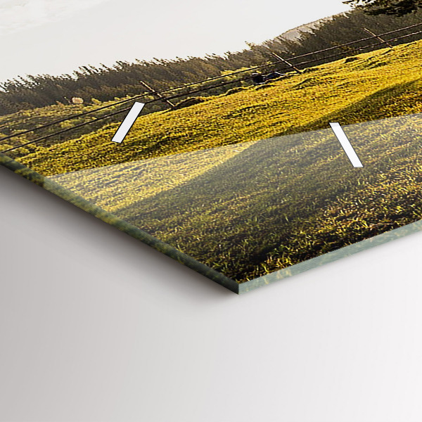 Reloj de cristal horizontal Árbol en una colina