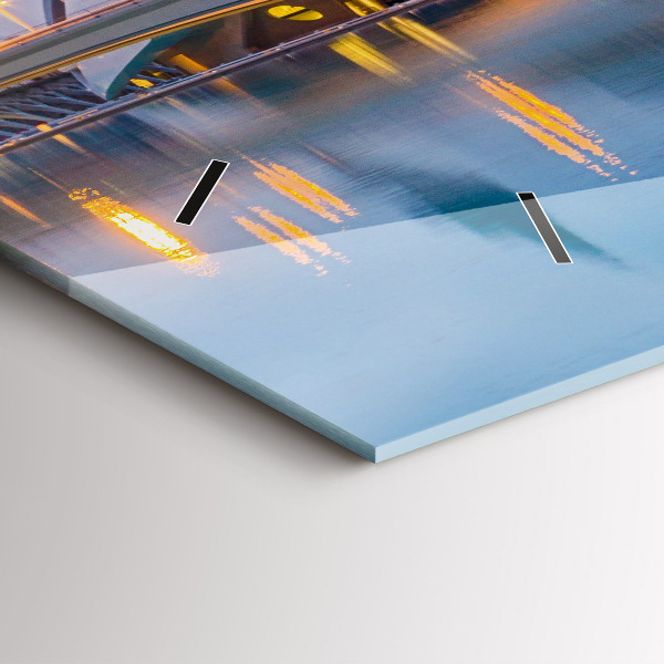 Reloj de cristal horizontal Atardecer en la ciudad