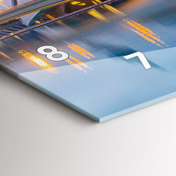 Reloj de cristal horizontal Atardecer en la ciudad