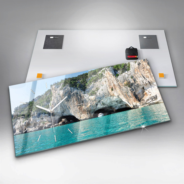 Reloj de cristal horizontal Cueva submarina