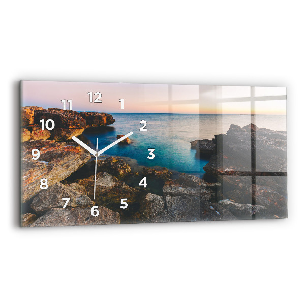 Reloj de cristal horizontal Paisaje marino