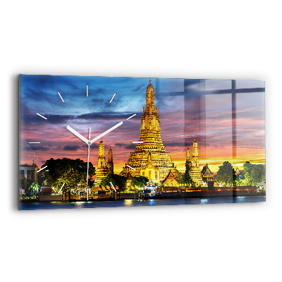 Reloj de cristal horizontal Templo en Bangkok