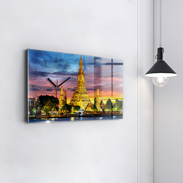 Reloj de cristal horizontal Templo en Bangkok