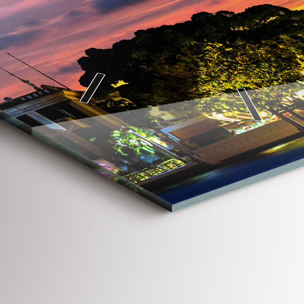 Reloj de cristal horizontal Templo en Bangkok