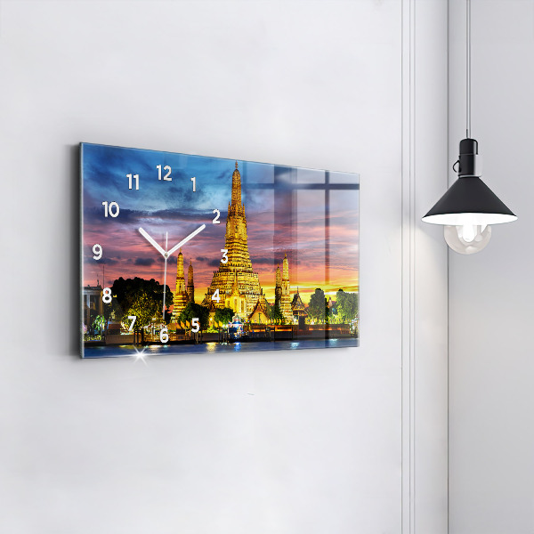 Reloj de cristal horizontal Templo en Bangkok