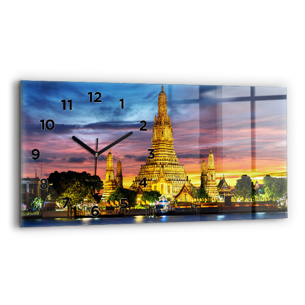 Reloj de cristal horizontal Templo en Bangkok