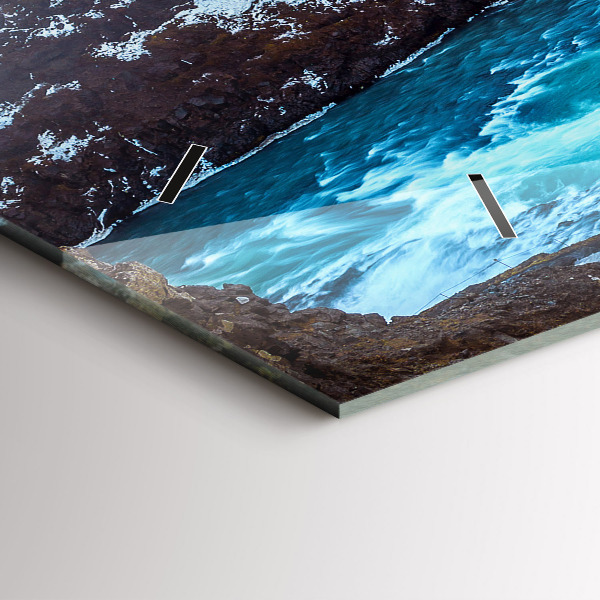 Reloj horizontal Cascada de Gullfoss en Islandia