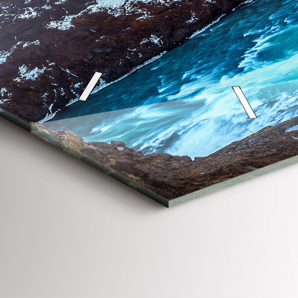 Reloj horizontal Cascada de Gullfoss en Islandia