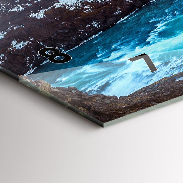 Reloj horizontal Cascada de Gullfoss en Islandia