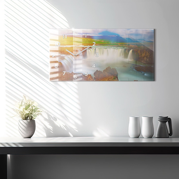 Reloj de cristal horizontal Godafoss en Islandia