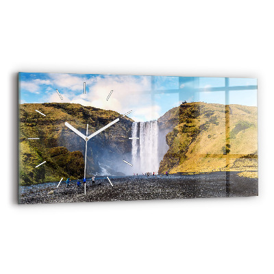 Reloj de cristal horizontal Cascada en Islandia