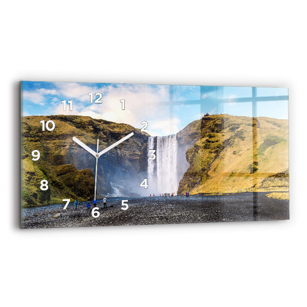 Reloj de cristal horizontal Cascada en Islandia