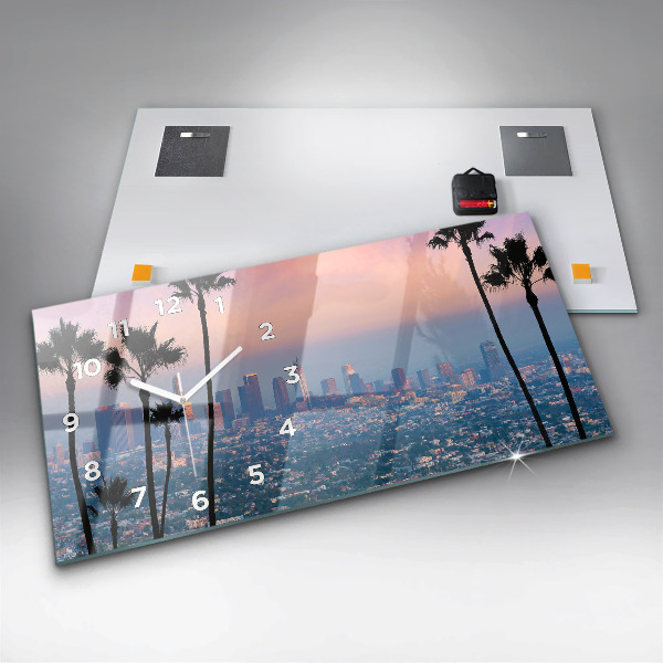 Reloj horizontal Puesta de sol en Los Ángeles
