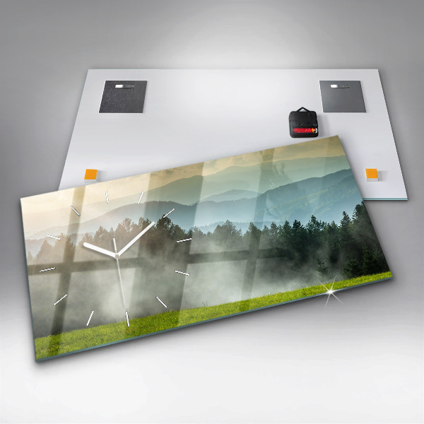 Reloj de cristal horizontal Paisaje de montaña