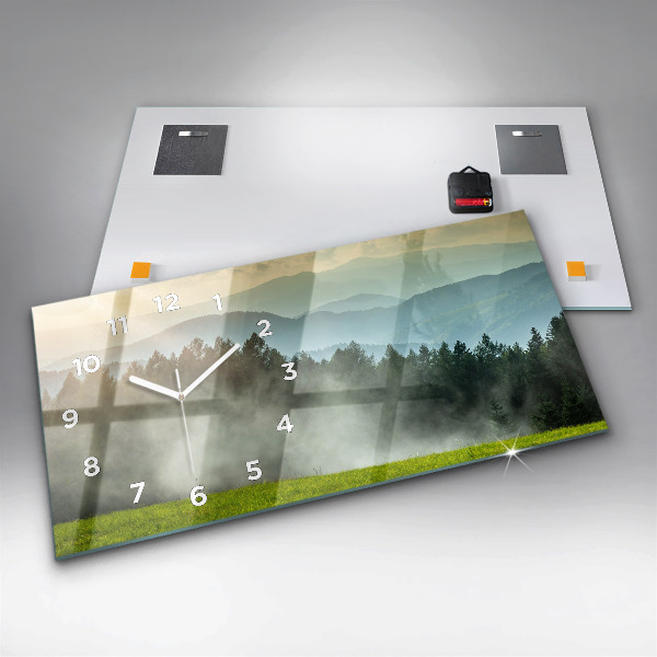 Reloj de cristal horizontal Paisaje de montaña