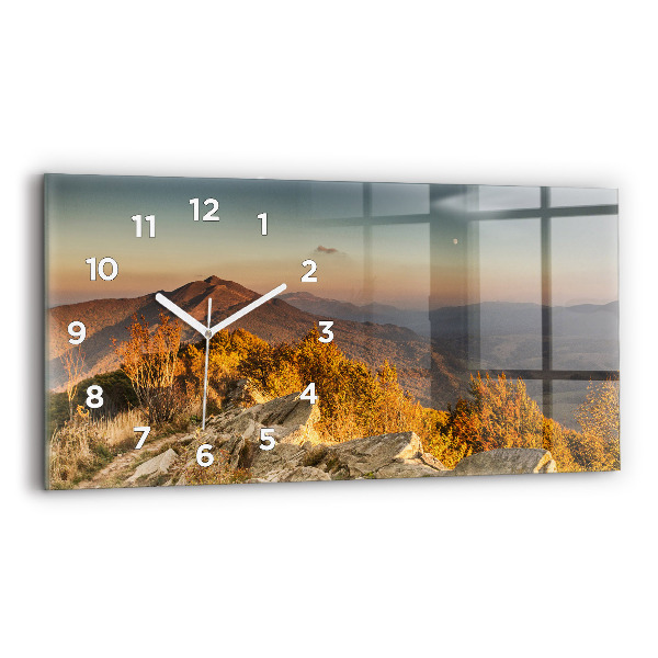 Reloj de cristal horizontal Montañas Bieszczady