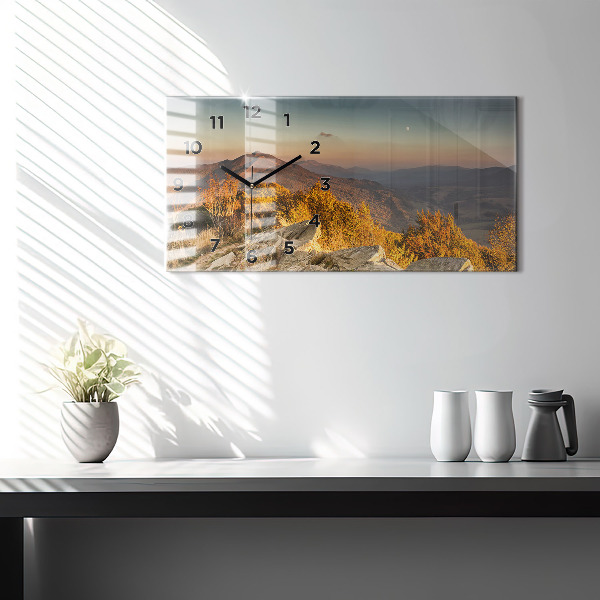 Reloj de cristal horizontal Montañas Bieszczady