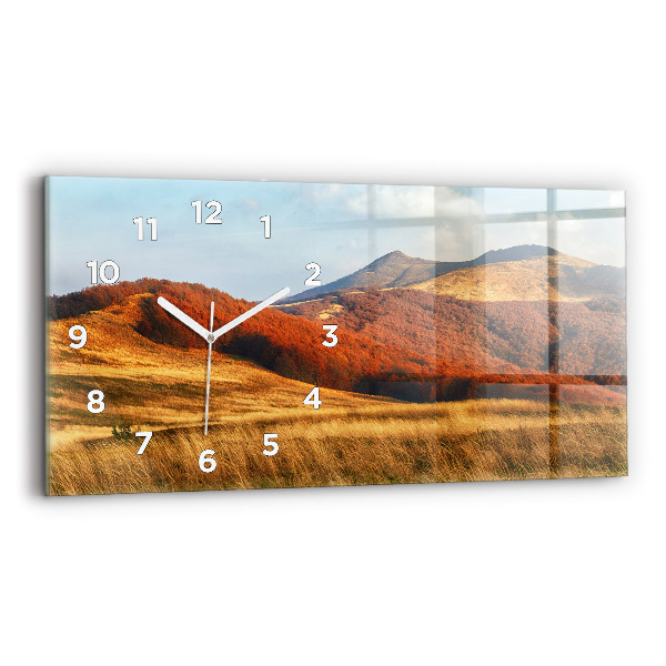 Reloj de cristal horizontal Paisaje de montaña en otoño
