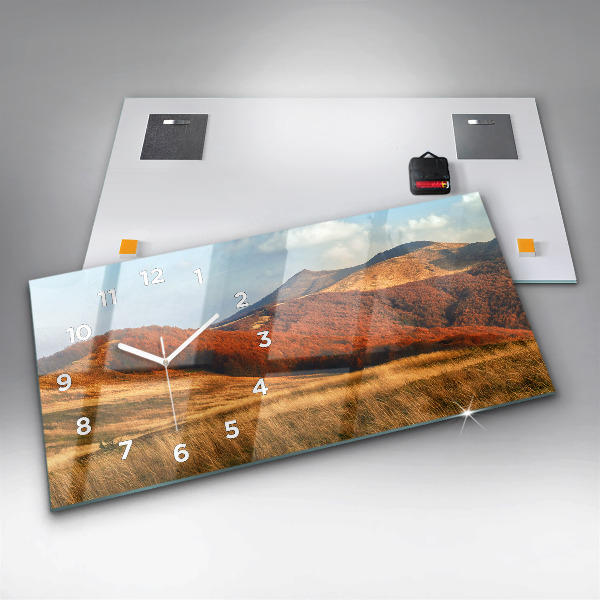 Reloj de cristal horizontal Paisaje de montaña en otoño