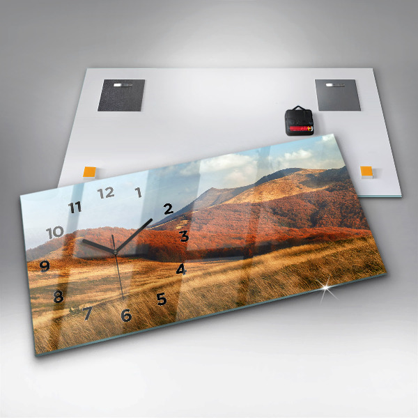 Reloj de cristal horizontal Paisaje de montaña en otoño