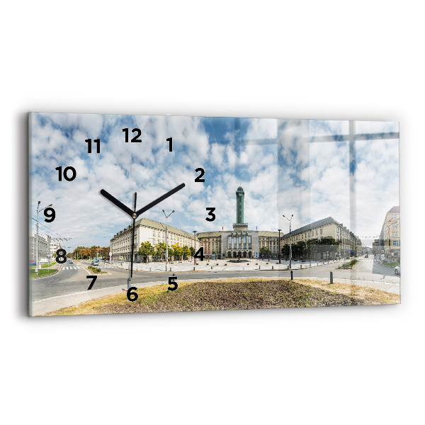 Reloj de cristal horizontal Panorama de Ostrava