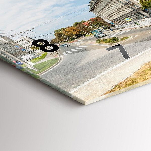 Reloj de cristal horizontal Panorama de Ostrava