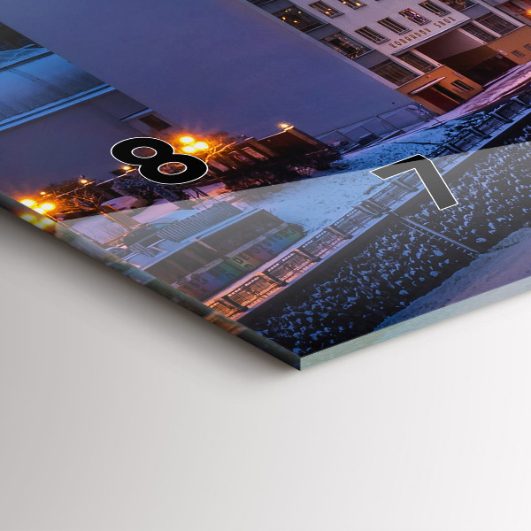 Reloj de cristal horizontal Panorama de Pilsen