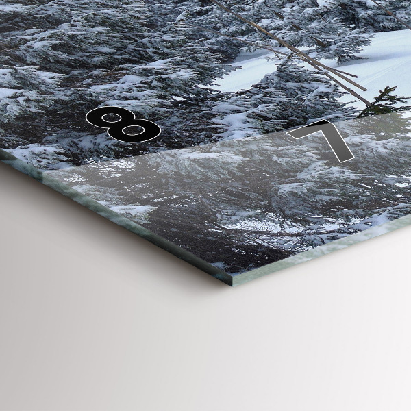 Reloj de cristal horizontal Montañas gigantes checas en invierno