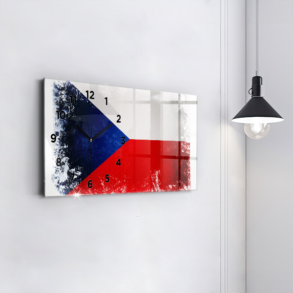 Reloj de cristal horizontal Bandera de la República Checa