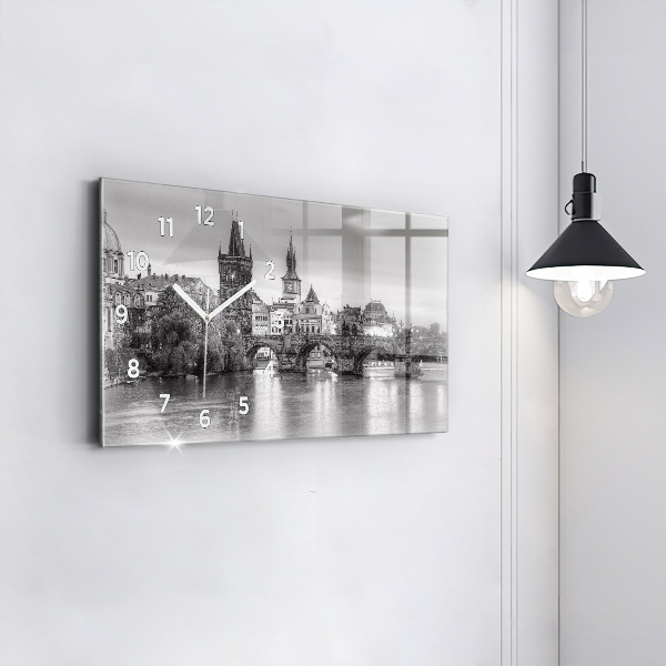 Reloj horizontal Vista del Puente de Carlos Praga