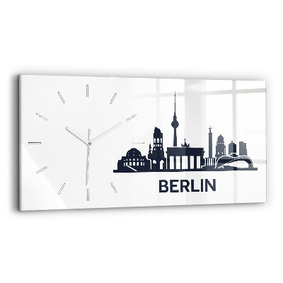 Reloj de cristal horizontal Ilustración de la ciudad de Berlín