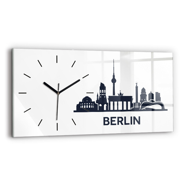 Reloj de cristal horizontal Ilustración de la ciudad de Berlín