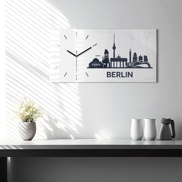Reloj de cristal horizontal Ilustración de la ciudad de Berlín