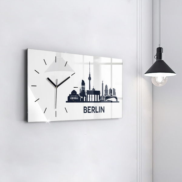 Reloj de cristal horizontal Ilustración de la ciudad de Berlín