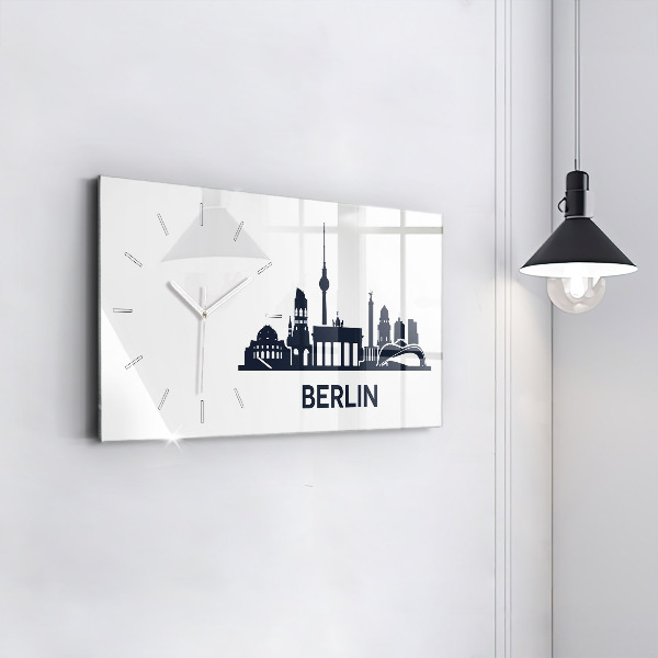 Reloj de cristal horizontal Ilustración de la ciudad de Berlín