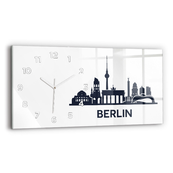 Reloj de cristal horizontal Ilustración de la ciudad de Berlín