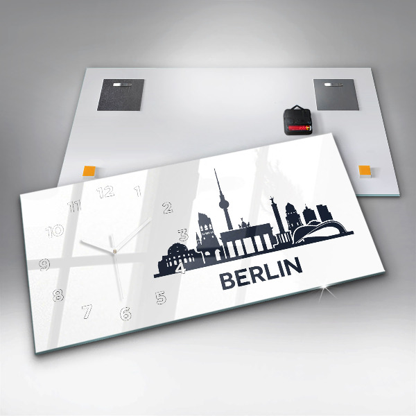 Reloj de cristal horizontal Ilustración de la ciudad de Berlín