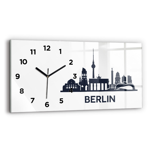 Reloj de cristal horizontal Ilustración de la ciudad de Berlín
