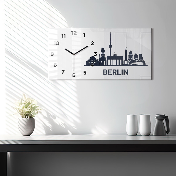 Reloj de cristal horizontal Ilustración de la ciudad de Berlín